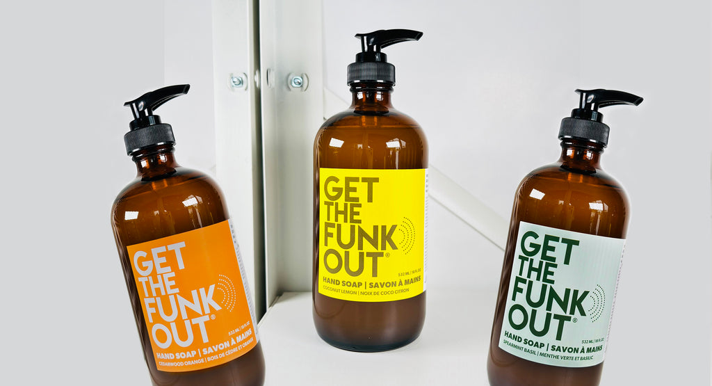 DEMES get the funk out hand sanitizer, personal care products, natural, personal hygiene products, clean hands